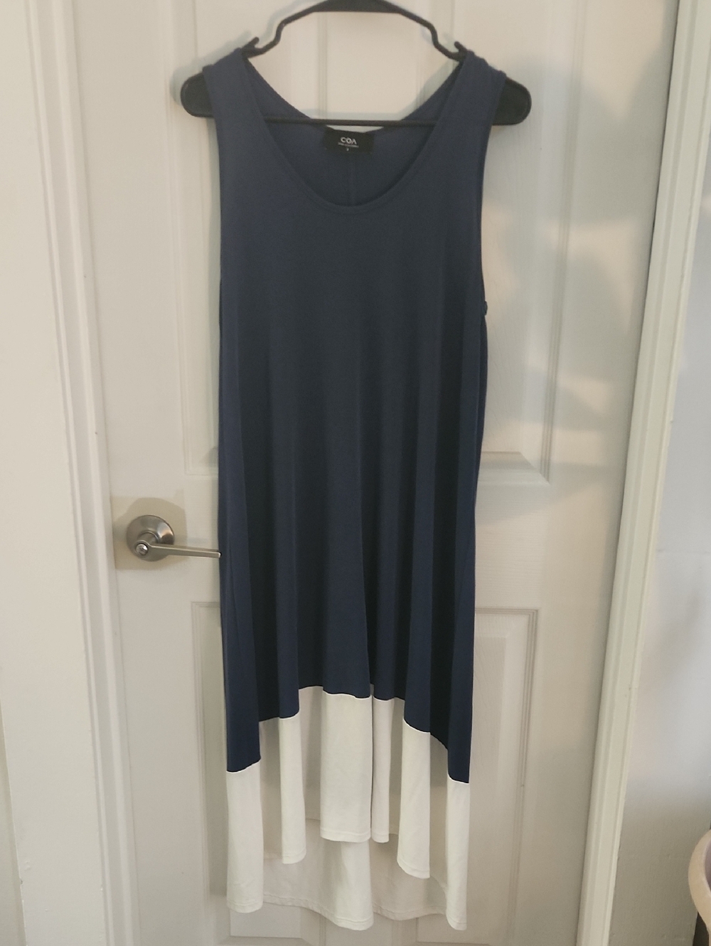 COA Anthropologie Navy Scoop Neck Sleeveless Dress